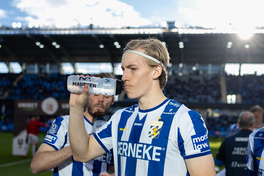 IFK Göteborgs Johan Bångsbo innan fotbollsmatchen i Allsvenskan mellan IFK Göteborg och Degerfors den 4 maj 2023 i Göteborg. 