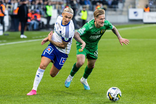 IFK Norrköpings Arnor Sigurdsson och Hammarbys Fredrik Hammar