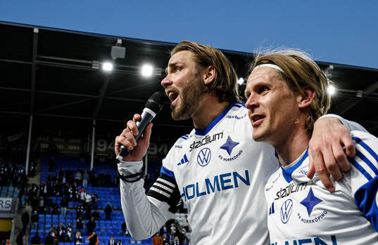 IFK Norrköpings Christoffer Nyman och Ari Freyr Skulason