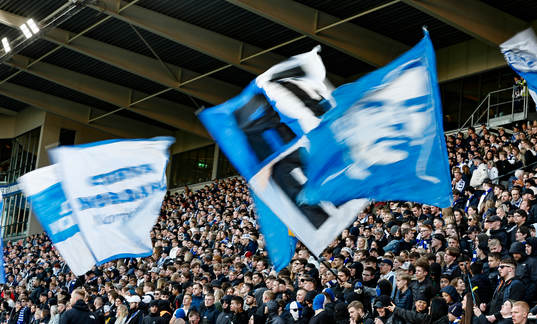 Norrköpings-supporters på Curva Nordahl
