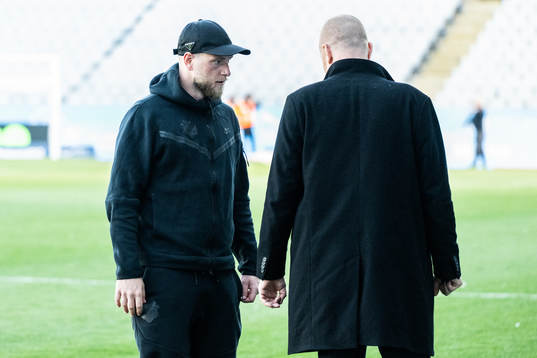 AIKs John Guidetti och tränare Andreas Brännström