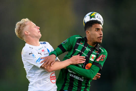 Värnamos Victor Larsson och Varbergs Eliton Pardinho Toreta Junior