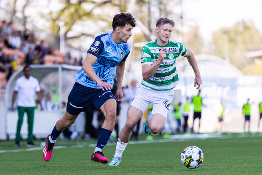 Landskronas Camil Jebara och Västerås SKs Patric Åslund