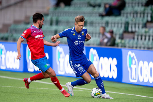 Helsingborgs Frederik Holst och GIF Sundsvalls Ludvig Nåvik