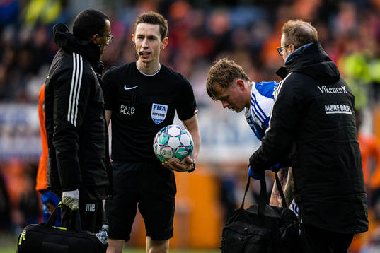 Birk Risa of Molde in pain