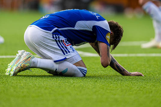 Birk Risa of Molde in pain