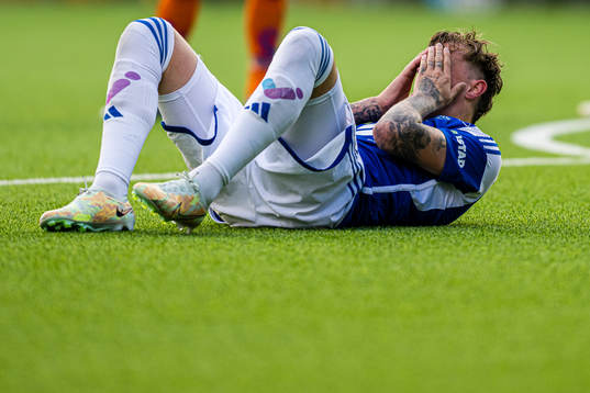 Birk Risa of Molde in pain