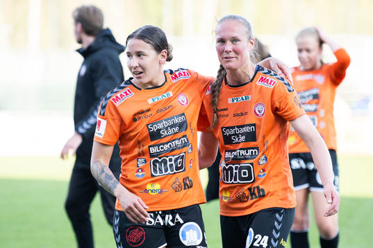 Kristianstads Tabitha Michelle Tindell och Therese Ivarsson