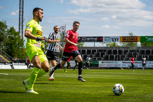 Landskronas målvakt Amr Kaddoura, Erik Hedenquist och