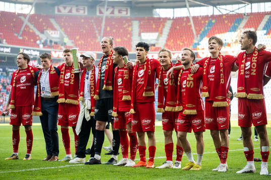 Players of Brann celebrate