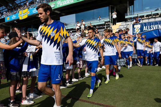 IFK Göteborgs Emil Salomonsson och Anton Kurochkin innan