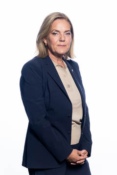 Annika Grälls från Svenska fotbollförbundets styrelse poserar för ett porträtt den 23 maj 2023 i Stockholm. 