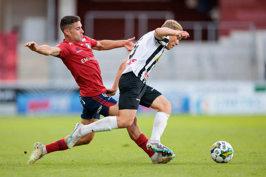 Östers Ahmed Bonnah och Landskronas Edvin Dahlqvist