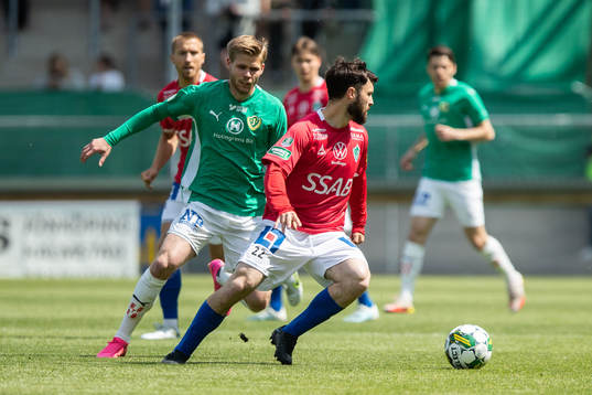 Brages Jonathan Syberg Tamimi och Jönköpings Södras Anton Thorsson