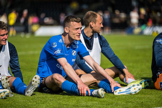 Halmstads Viktor Granath jublar