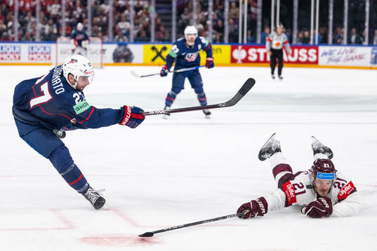 Matt Coronato of USA and Rudolfs Balcers of Latvia