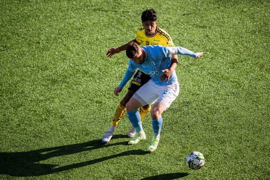 Elfsborgs Ahmed Qasem och Malmö FFs Lasse Nielsen