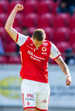 Kalmars Mileta Rajovic jublar efter 2-1