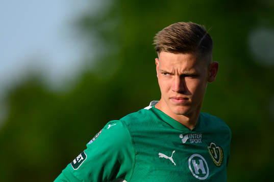 Jönköpings Södras Taylor Silverholt vid lineup innan