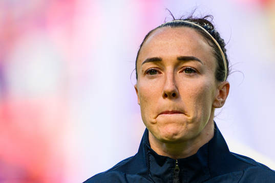 Lucy Bronze of Barcelona ahead the UEFA Women's Champions