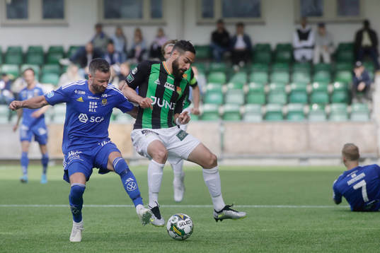 GAIS Mervan Celik och GIF Sundsvalls Robert Lundström