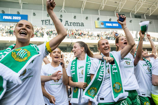 Hammarbys Alice Carlsson, Emma Westin och Ellen Wangerheim