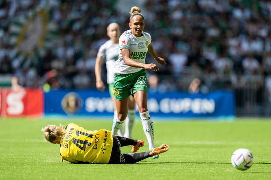 Häckens Julie Blakstad och Hammarbys Madelen Janogy