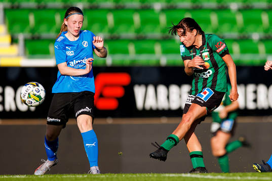 Halmstads Ebba Sandgren och Varbergs Lisa Johnsson