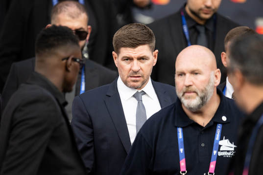 Steven Gerrard ahead of the UEFA Champions League football match between Manchester City and Inter on June 10, 2023 in Istanbul. 