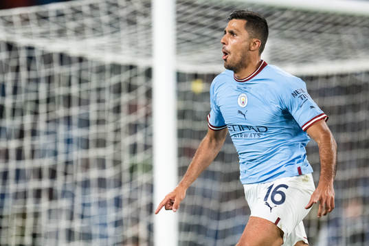 Rodri of Manchester City celebrates