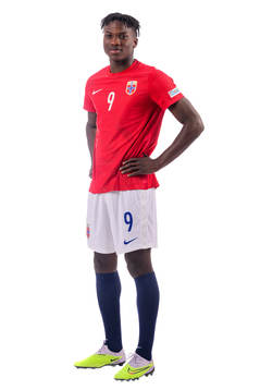 Seedy Jatta of the norwegian under-21 national football team poses for a portrait