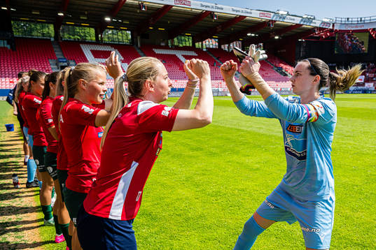 Siri Ervik of Avaldsnes ahead of the Toppserien football match between Brann and Avaldsnes on June 18, 2023 in Bergen.