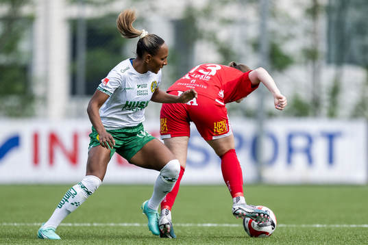 Hammarbys Madelen Janogy och Örebros Maja Regnås Valcic