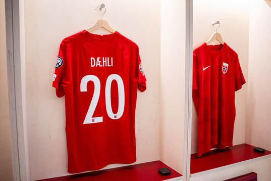 The kit of Mats Møller Dæhli of Norway in the dressing