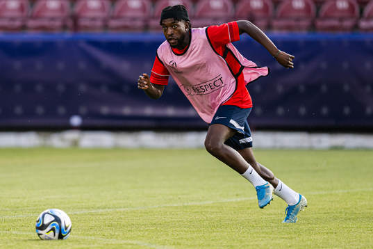 Warren Kamanzi of the Norwegian under-21 national football