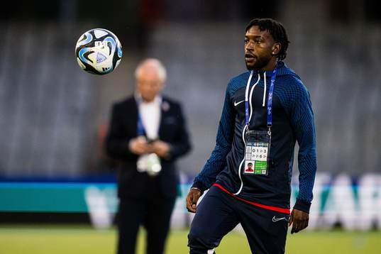 Warren Kamanzi of Norway ahead of the UEFA European Under-21 Championship group stage football match between Italy and Norway on June 28, 2023 in Cluj-Napoca.