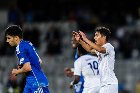 Osame Sahraoui of Norway reacts