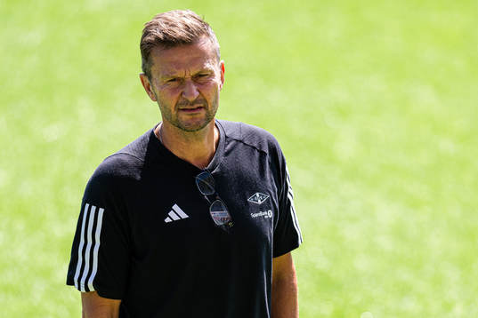 Roar Strand, assistant coach of Rosenborg, ahead of the Eliteserien match between Aalesund and Rosenborg on July 2, 2023 in Ålesund.