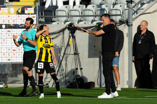 Häckens Elin Rubensson och tränare Robert Vilahamn