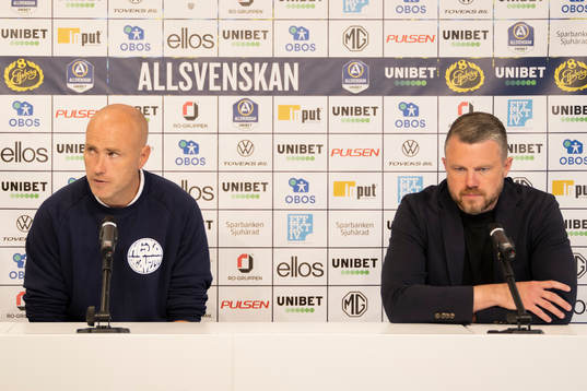 IFK Göteborgs tränare Jens Berthel Askou och Elfsborgs manager Jimmy Thelin