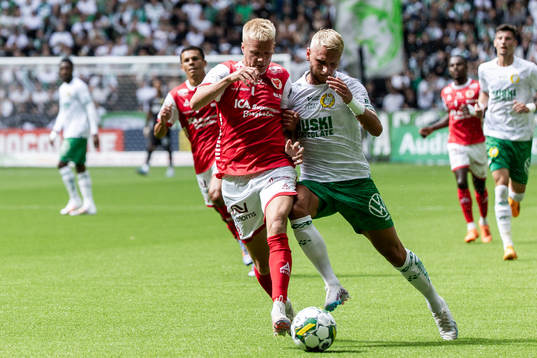 Kalmars Axel Lindahl och Hammarbys Simon Strand