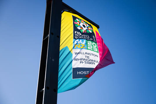 A banner for the FIFA Women's World Cup