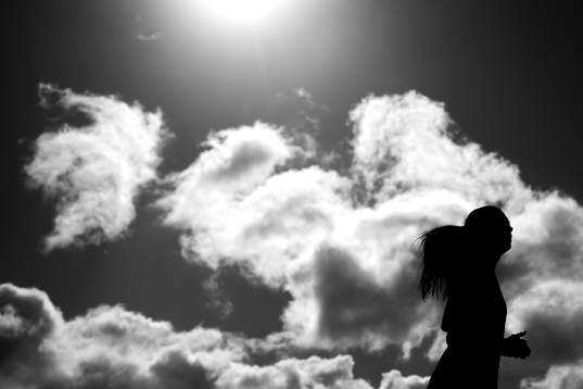 The silhouette of Ingrid Syrstad Engen of the Norwegian