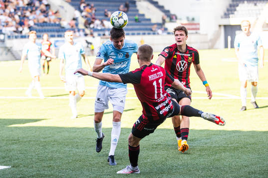 Gefles Kevin Persson och Östersunds Mykola Musolitin