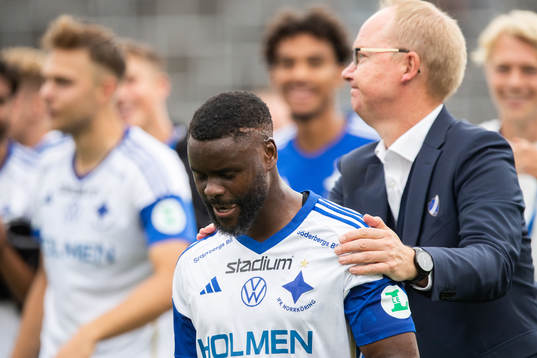 IFK Norrköpings Maic Sema och tränare Glen Riddersholm