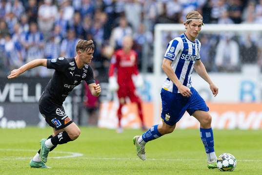 Halmstads Jonathan Svedberg och IFK Göteborgs Johan