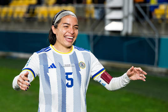 Hali Long of Philippines celebrates