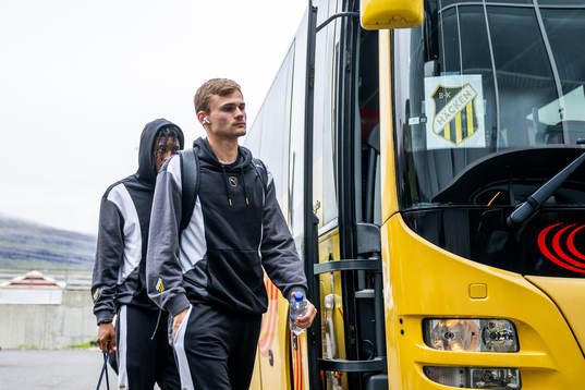 Oscar Uddenäs of BK Häcken arrives to the arena