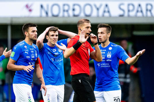 Jákup Andreasen, Deni Pavlović and Børge Petersen of