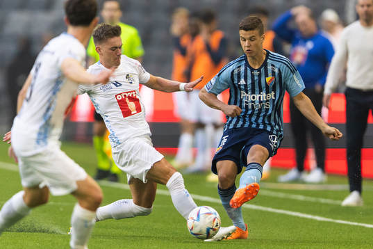 Dario Ulrich of Luzern and Samuel Dahl of of Djurgården